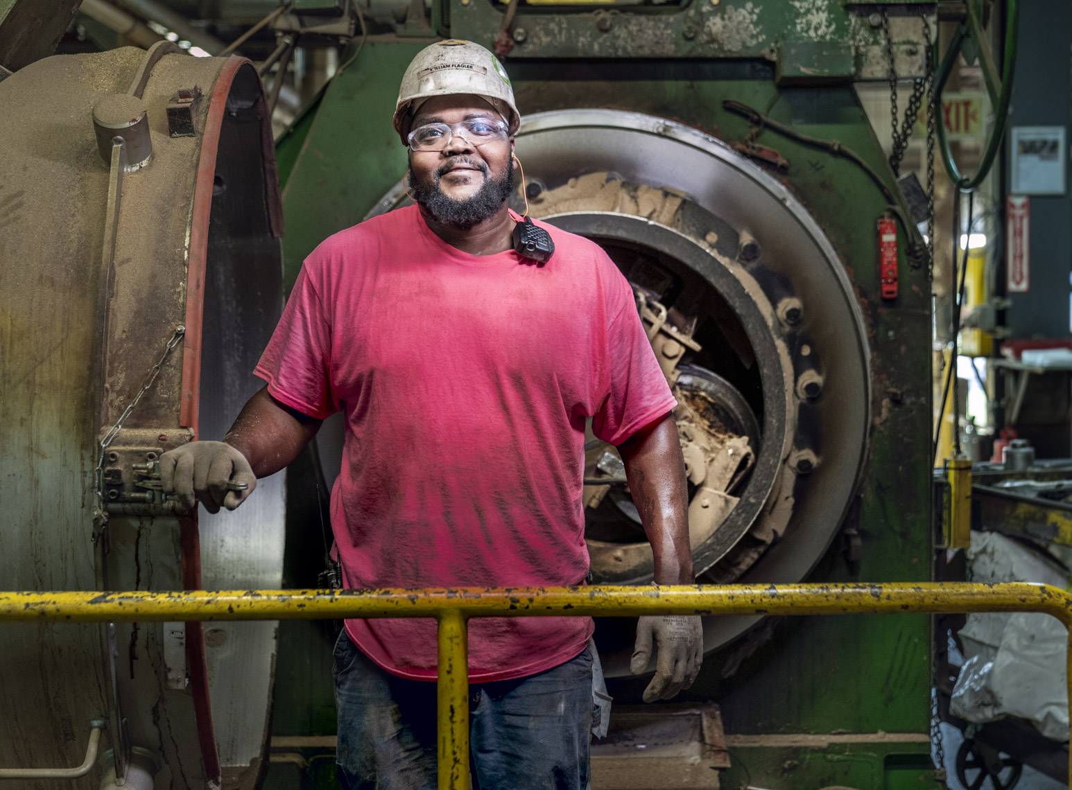 A corporate portrait of an African American industrial  worker by Washington DC photographer Ryan Donnell